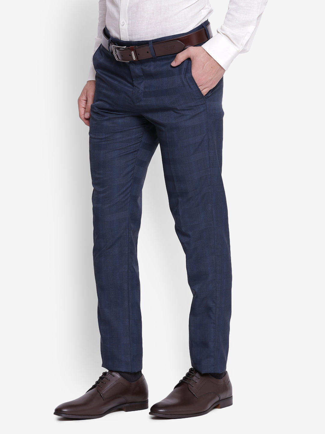 Men's Navy Blue Trousers – Hirawats Online